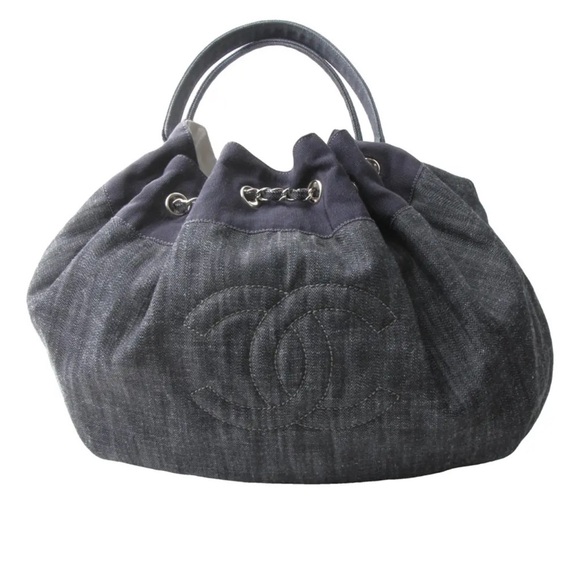 Authentic RARE Chanel Coco denim cabas XL - Picture 2 of 10